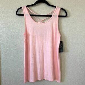 VIE ACTIVE light pink blush Claire twist back tank women’s medium new with tags